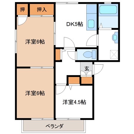 スプリングコート壱番館の物件間取画像